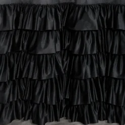 Zasłona DANI 140x250 czarna falbany