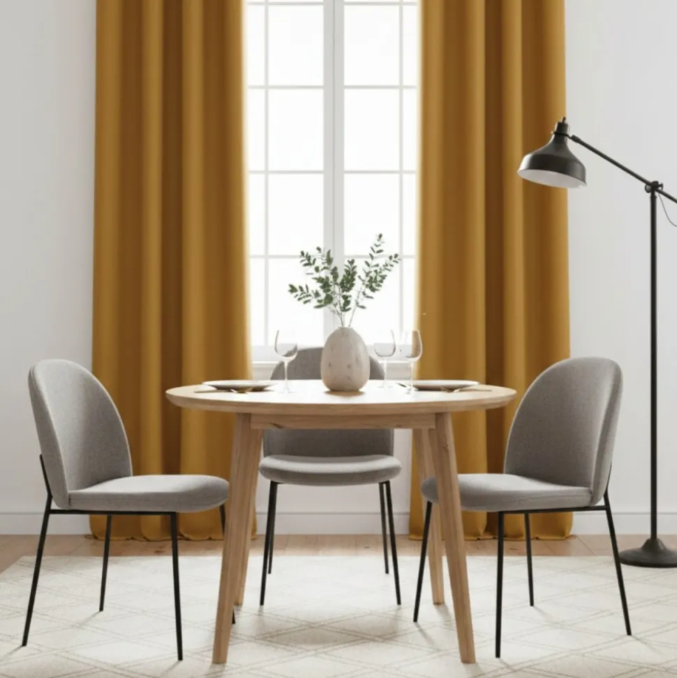 Zasłona DUO bawełniana 135x240 cm miodowa