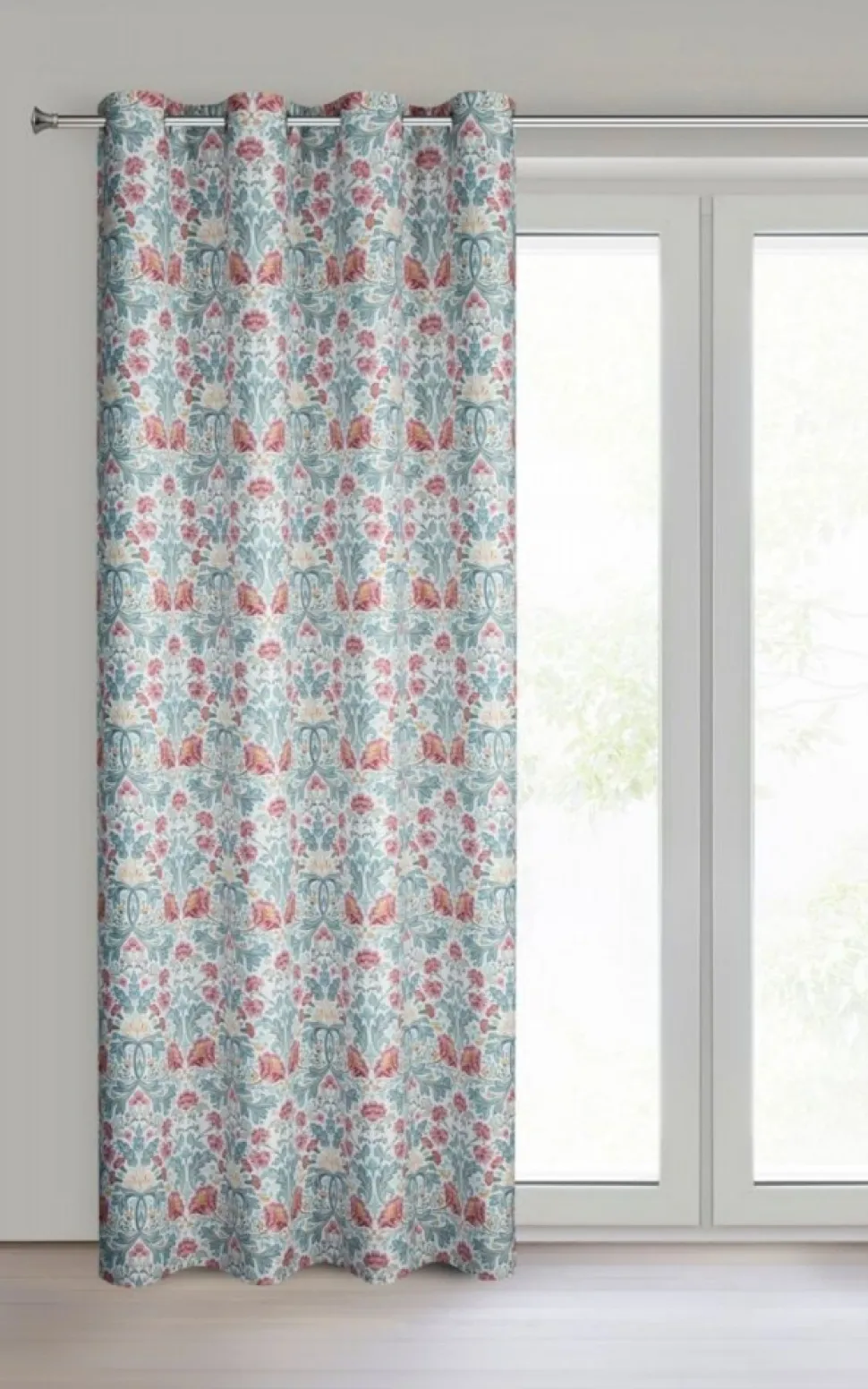 Zasłona gotowa zaciemniająca ASHLEY 135x250 cm motyw kwiatowy