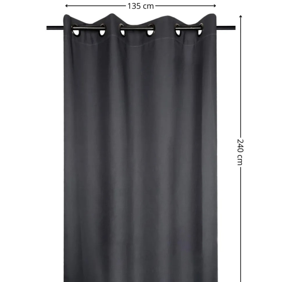 Zasłona izolacyjna NELSON 135x240 cm antracyt