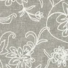 Zasłona LILY 140x250 cm beżowa haftowane kwiaty przelotki