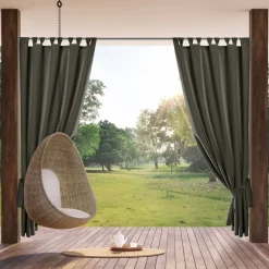 Zasłona ogrodowa 155cm x 260cm zgaszona zieleń