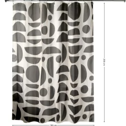 Zasłona prysznicowa BLACK TRIBAL 180x200 cm