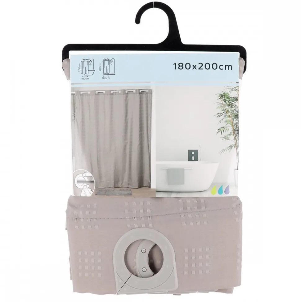 Zasłona prysznicowa Camus Taupe H200cm