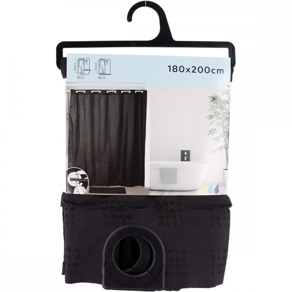 Zasłona prysznicowa Camus Black H200cm