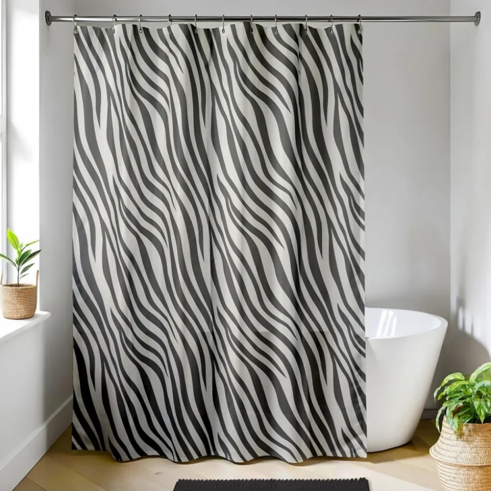 Zasłona prysznicowa Naomi 180x200 cm zebra