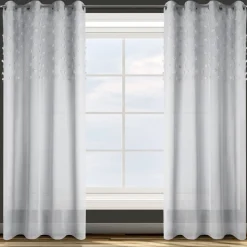 Zasłona STELLA srebro 140x250 przelotki