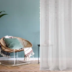Zasłona STELLA srebro 140x250 przelotki