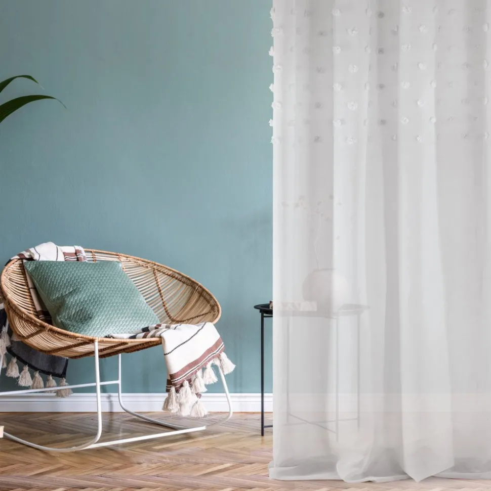 Zasłona STELLA srebro 140x250 przelotki