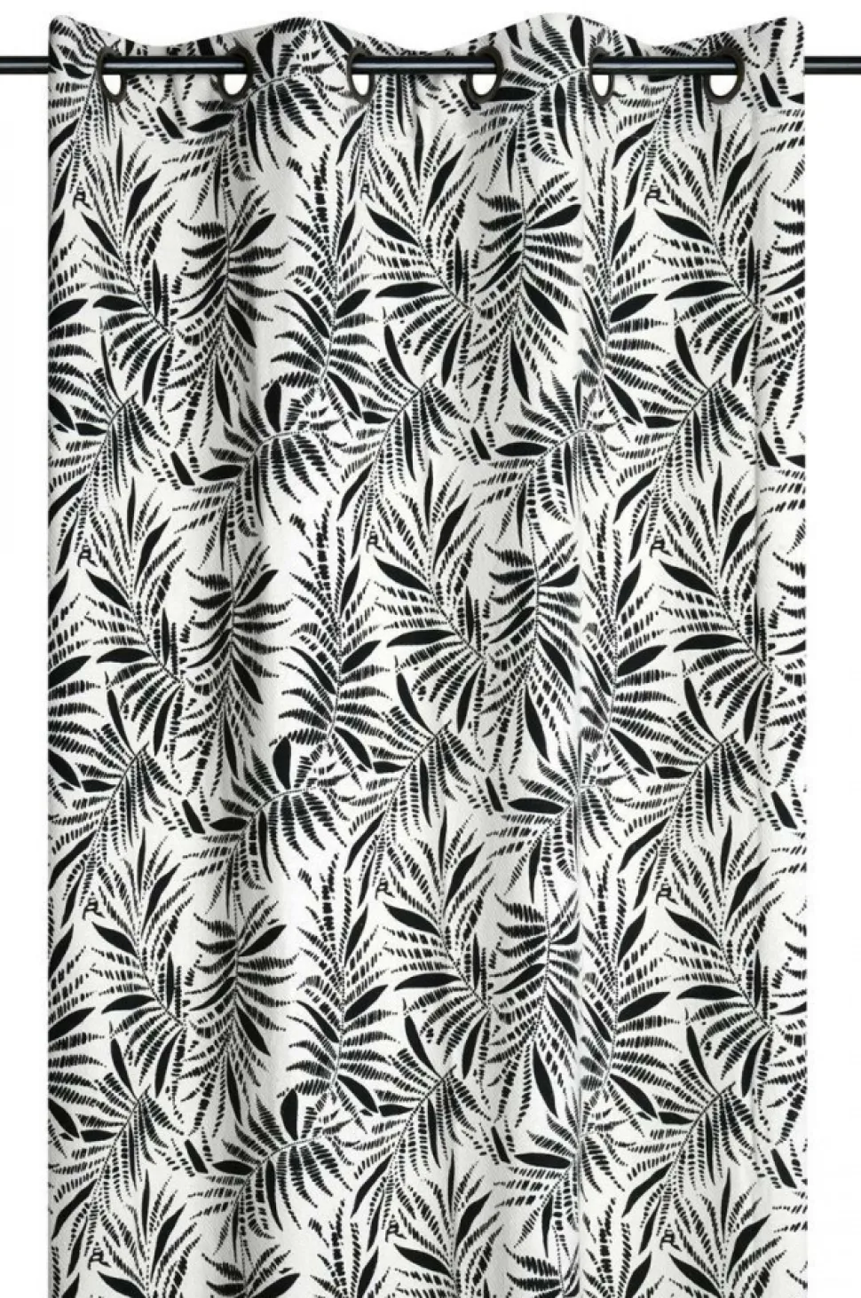 Zasłona ZIANA 140x260 czarne liście