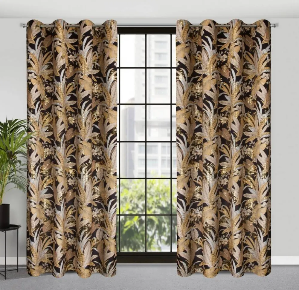Zasłona ADEL 140x250 cm czarno złota * EUROFIRANY B.B. Choczyńscy Sp.J.