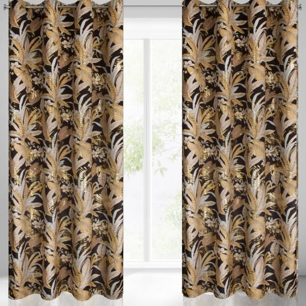 Zasłona ADEL 140x250 cm czarno złota * EUROFIRANY B.B. Choczyńscy Sp.J.
