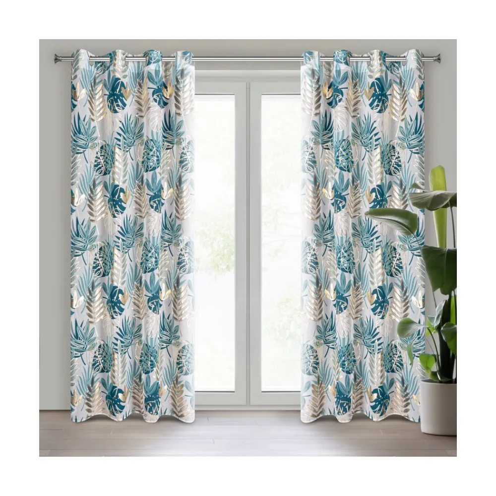 Zasłona KERI 140x250 turkusowo złota * EUROFIRANY B.B. Choczyńscy Sp.J. Hot