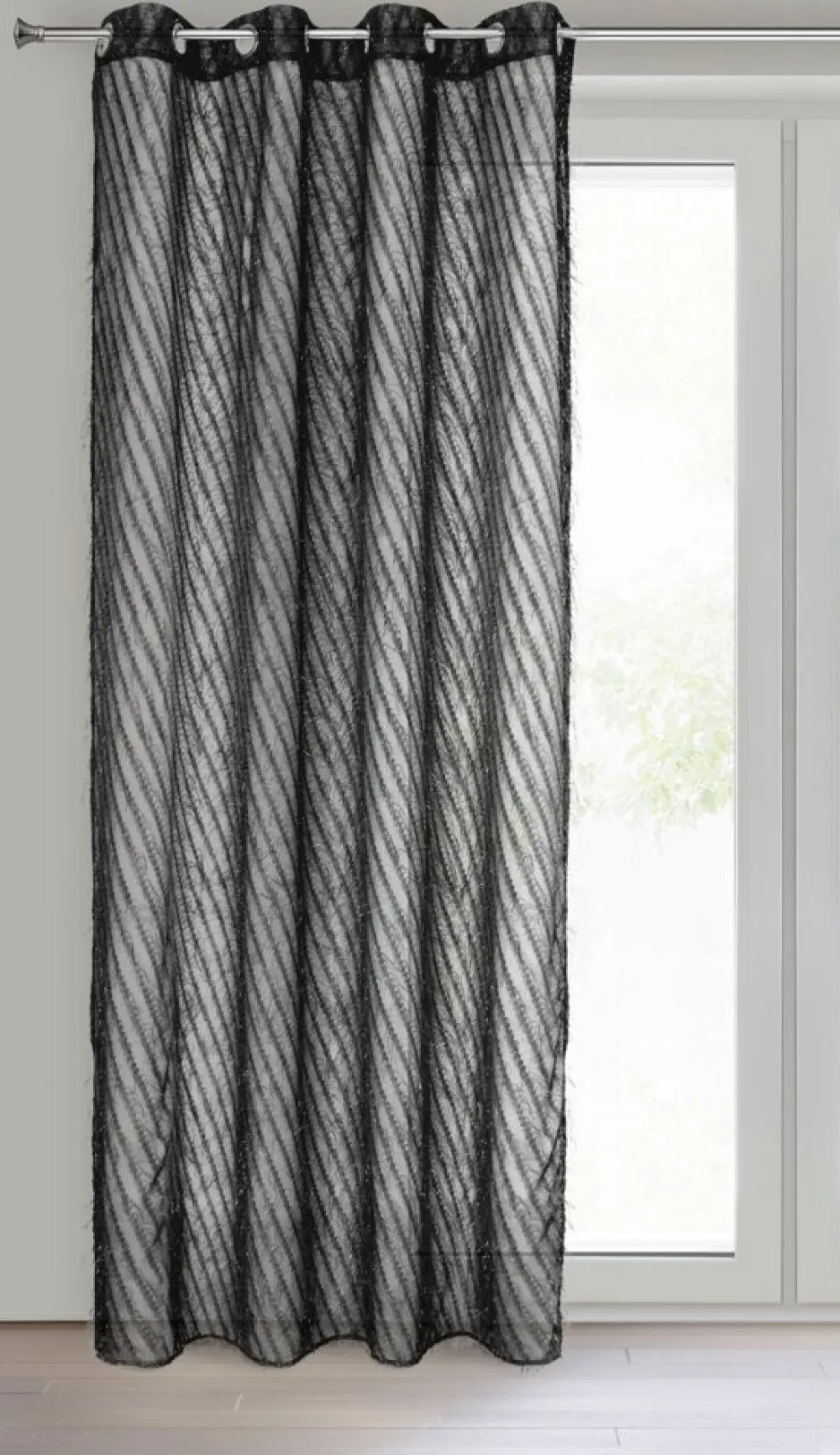Zasłona LAUREL 140x250 czarna moherowe nici * EUROFIRANY B.B. Choczyńscy Sp.J. Clearance
