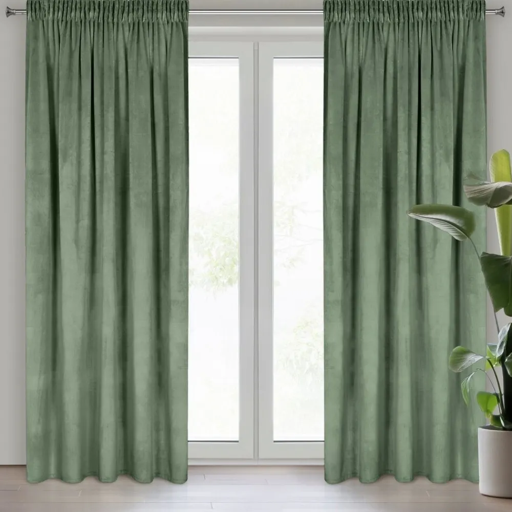 Zasłona MELANIE 140x270 ciemnomiętowa * EUROFIRANY B.B. Choczyńscy Sp.J. Outlet