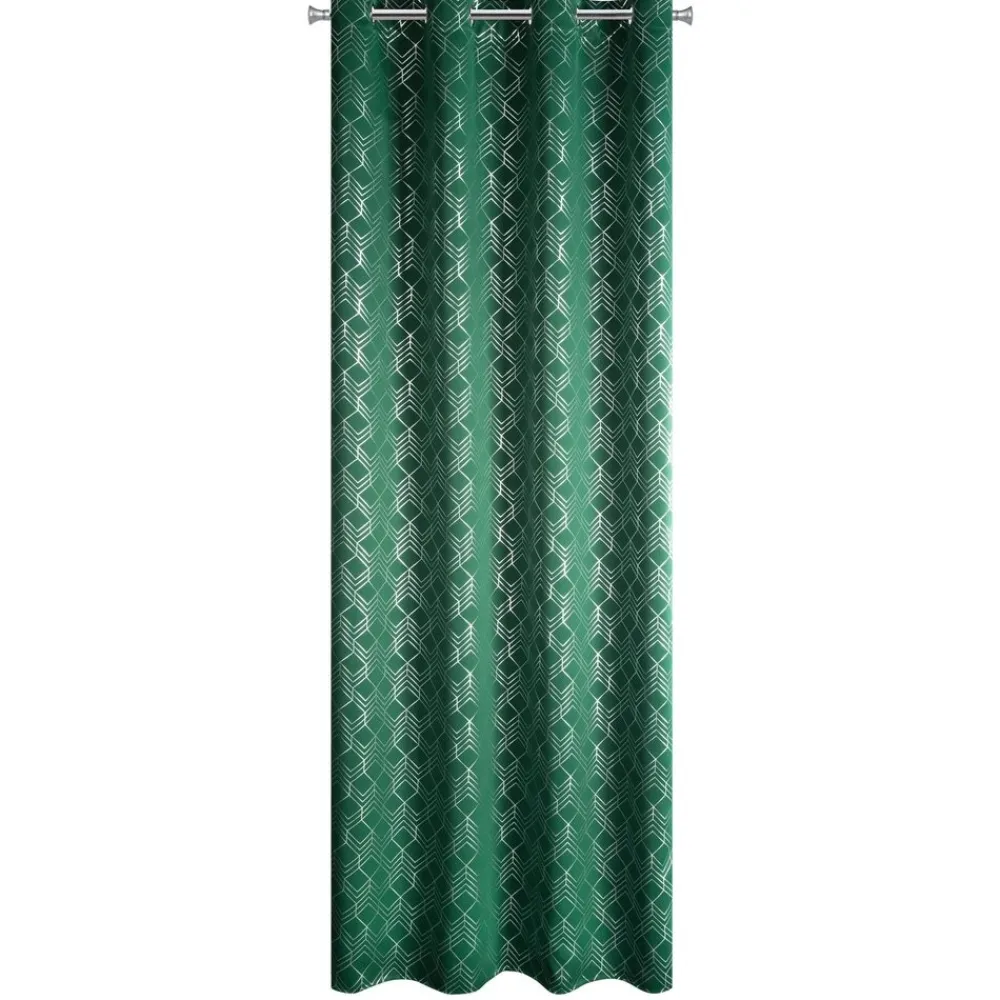 Zasłona POLI 140x250 zielona geometryczna * EUROFIRANY B.B. Choczyńscy Sp.J. Sale