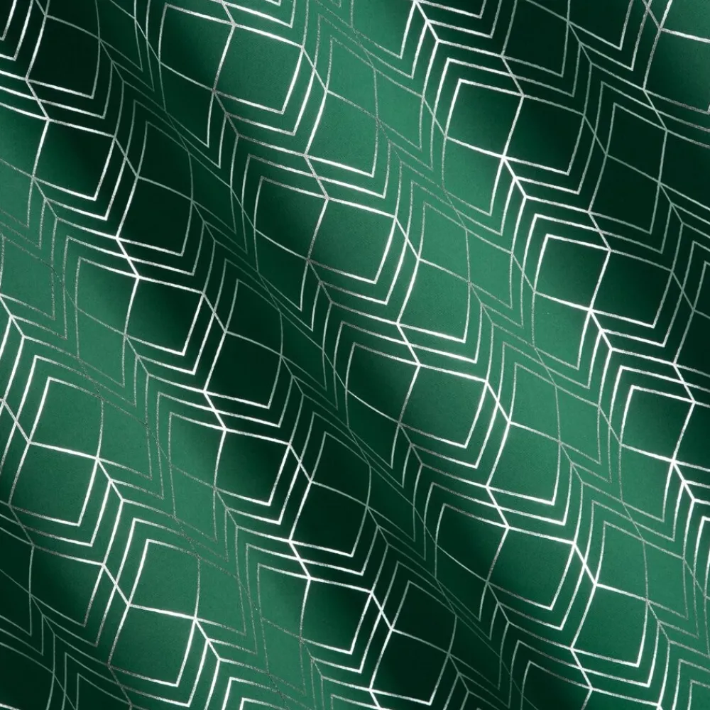 Zasłona POLI 140x250 zielona geometryczna * EUROFIRANY B.B. Choczyńscy Sp.J. Sale
