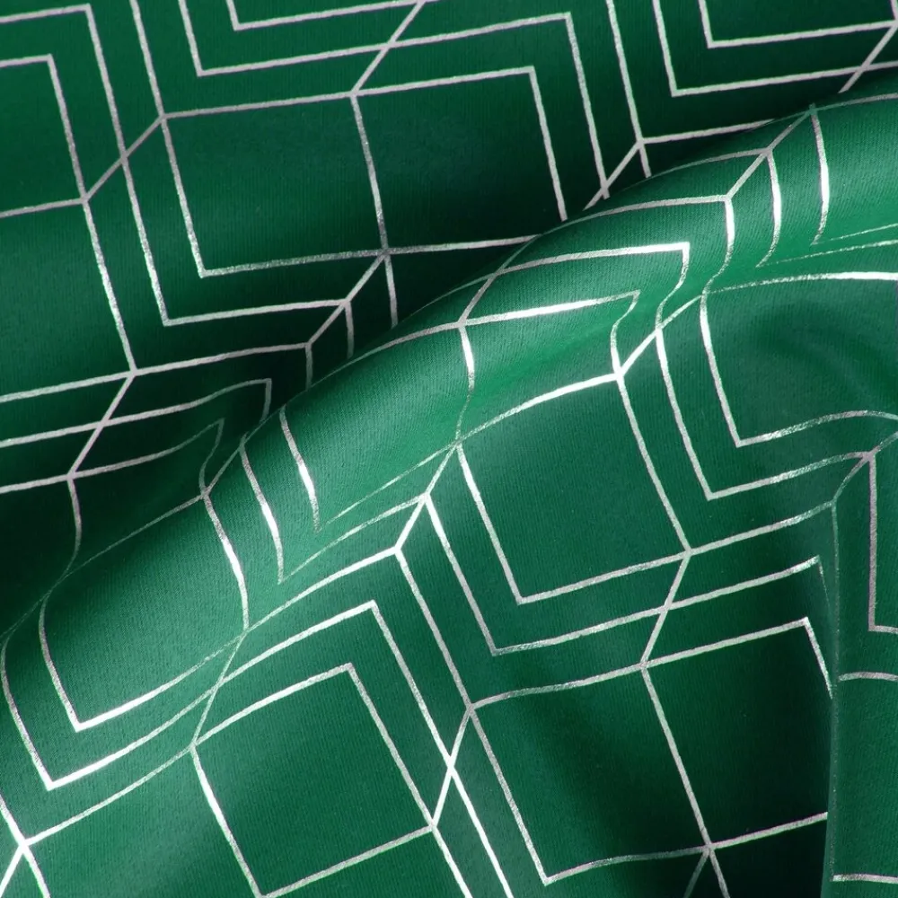 Zasłona POLI 140x250 zielona geometryczna * EUROFIRANY B.B. Choczyńscy Sp.J. Sale