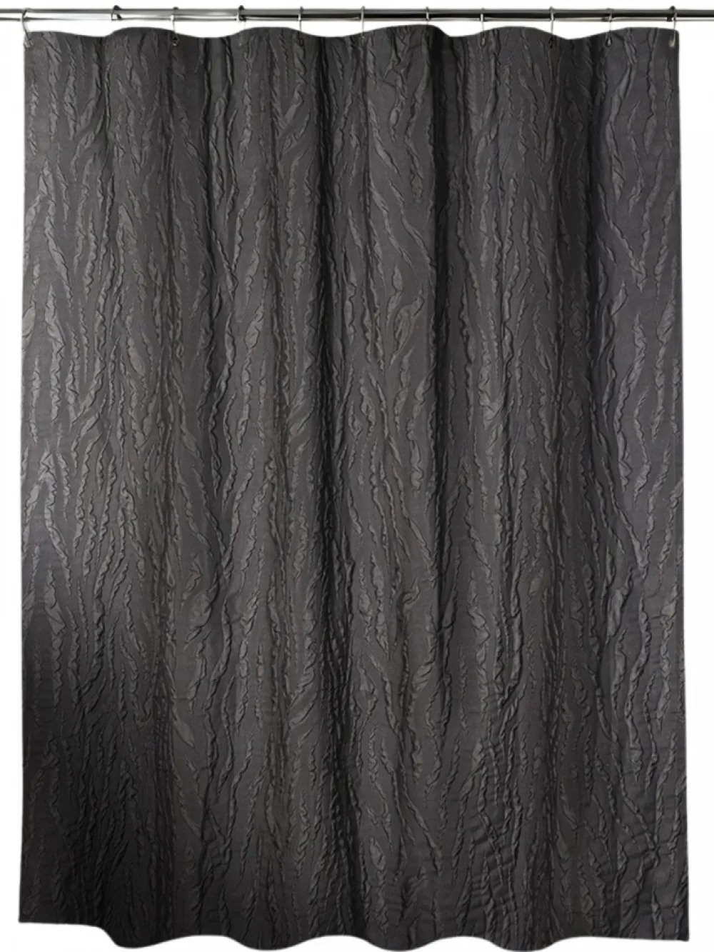 Zasłona prysznicowa ARUSHA 180x200 cm efekt zebry czarna * TENDANCE Best