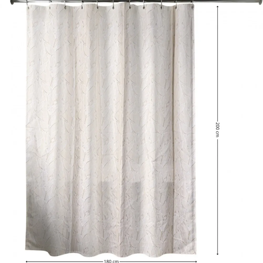 Zasłona prysznicowa BOTANIQUE 180x200 cm beż * TENDANCE Outlet