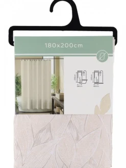Zasłona prysznicowa BOTANIQUE 180x200 cm beż * TENDANCE Outlet