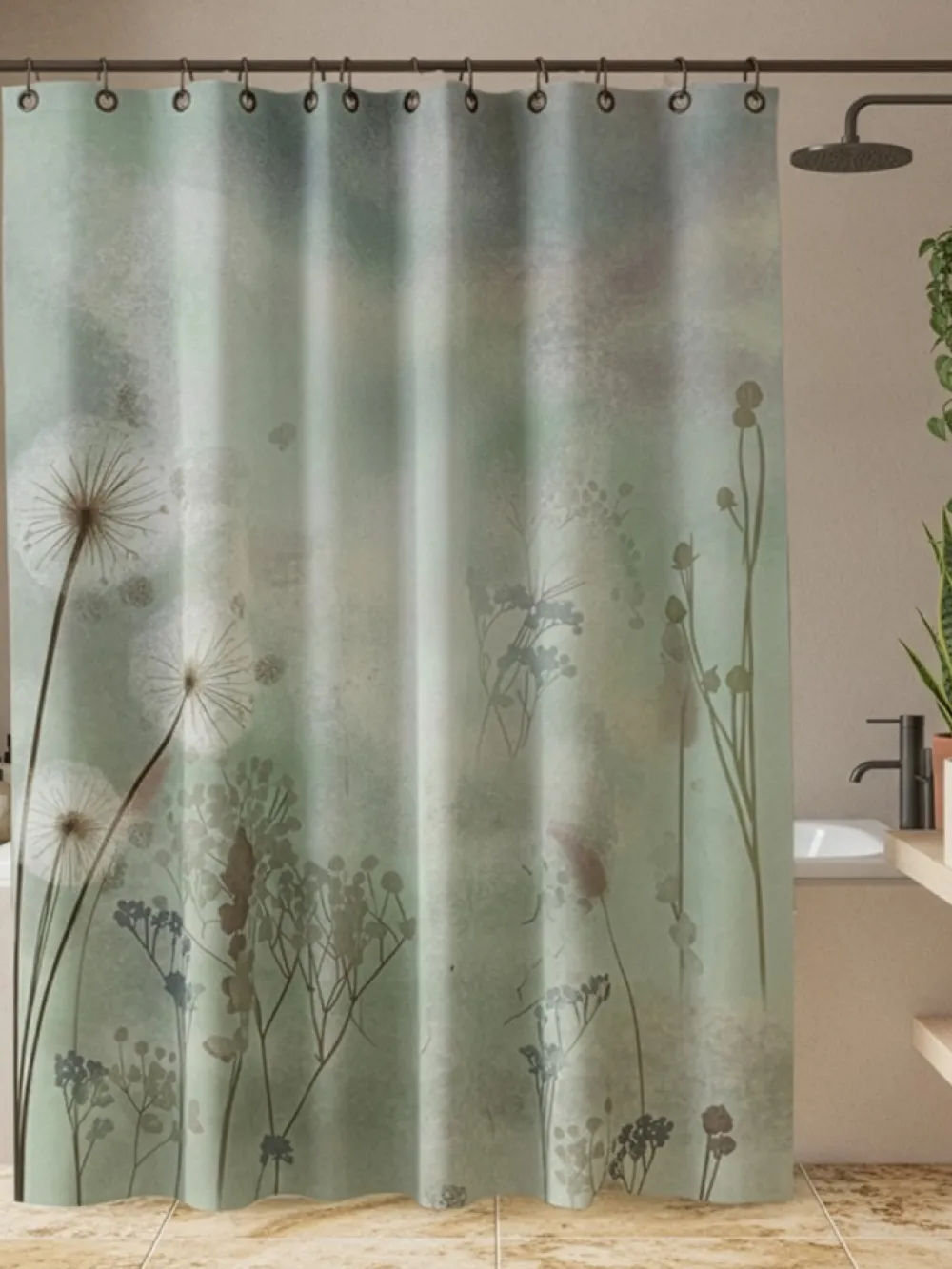 Zasłona prysznicowa BRUME 180x200 cm dmuchawce * TENDANCE Hot