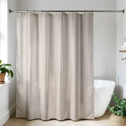 Zasłona prysznicowa 180x200 cm szara Ivy * TENDANCE