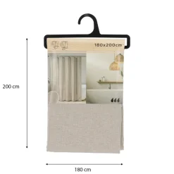 Zasłona prysznicowa 180x200 cm szara Ivy * TENDANCE