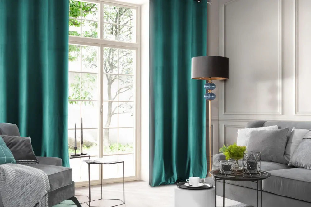 Zasłona ROSA 140x250 przelotki c. turkus * EUROFIRANY B.B. Choczyńscy Sp.J. Discount
