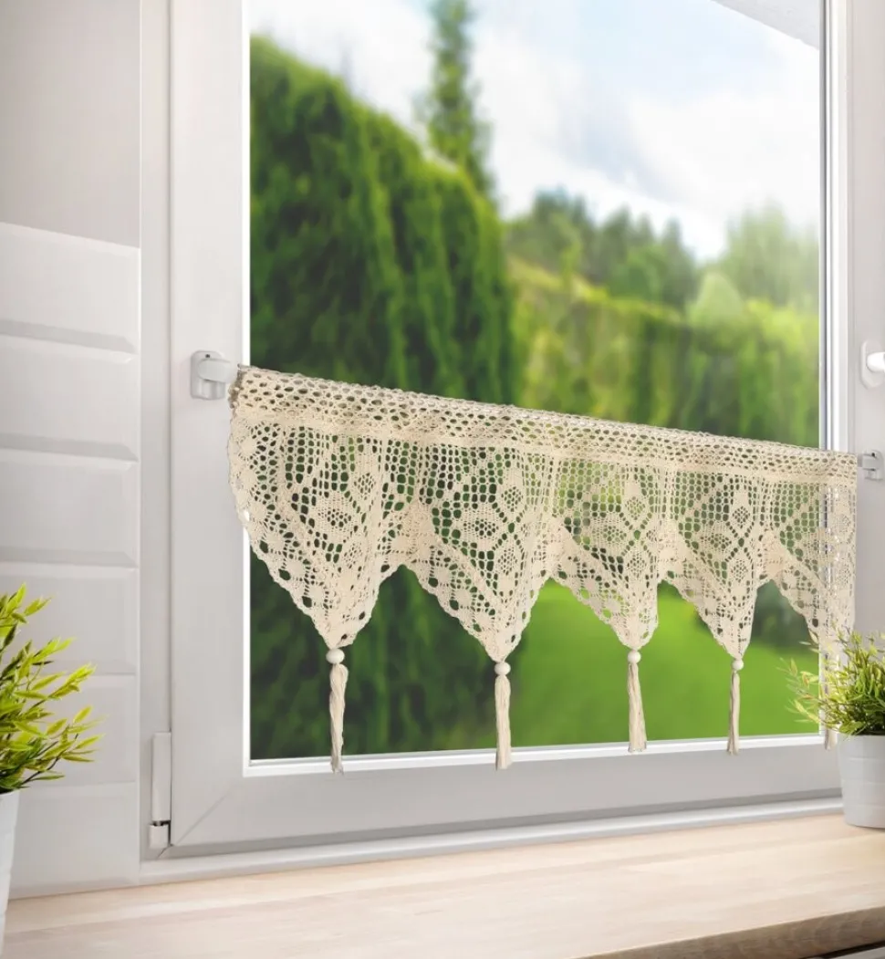 Zazdrostka MARTHA 30x150 beżowa koronkowa