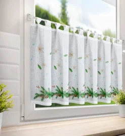 Zazdrostka świąteczna 60x150 cm biała gałązka jodły * EUROFIRANY B.B. Choczyńscy Sp.J. Discount