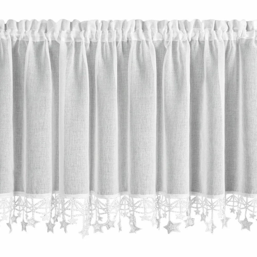 Zazdrostka świąteczna 60x150 cm biała gwiazdki * EUROFIRANY B.B. Choczyńscy Sp.J. Discount