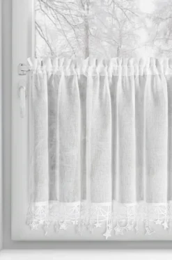 Zazdrostka świąteczna 60x150 cm biała gwiazdki * EUROFIRANY B.B. Choczyńscy Sp.J. Discount