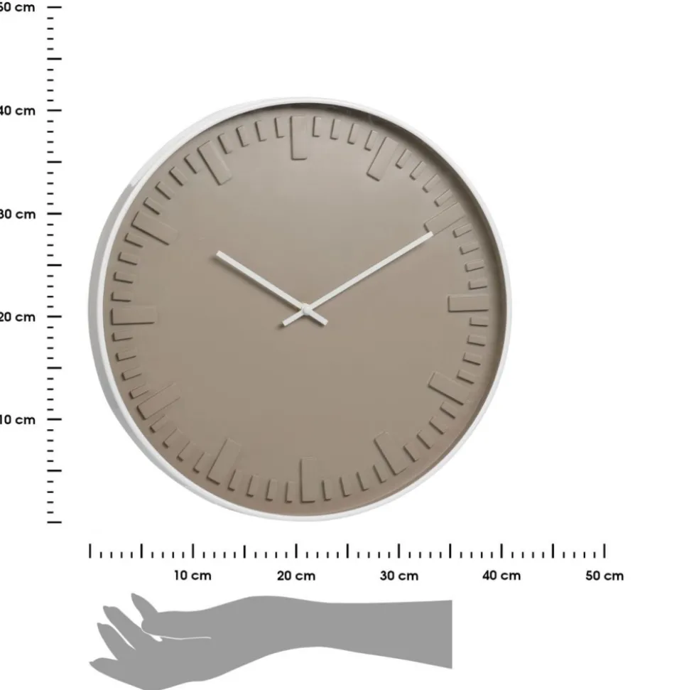 Zegar ścienny 40 cm w beżowym odcieniu