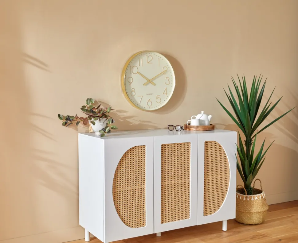 Zegar ścienny okragły 51cm biały Laure