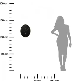 Zegar ścienny z termometrem czarno złoty 34,5 cm