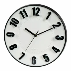 Zegar ścienny 30 cm z czarną ramą * HowHomely Discount