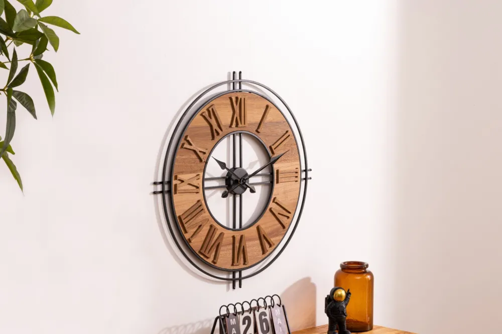 Zegar ścienny Dorian 65 cm brązowy * Atmosphera New