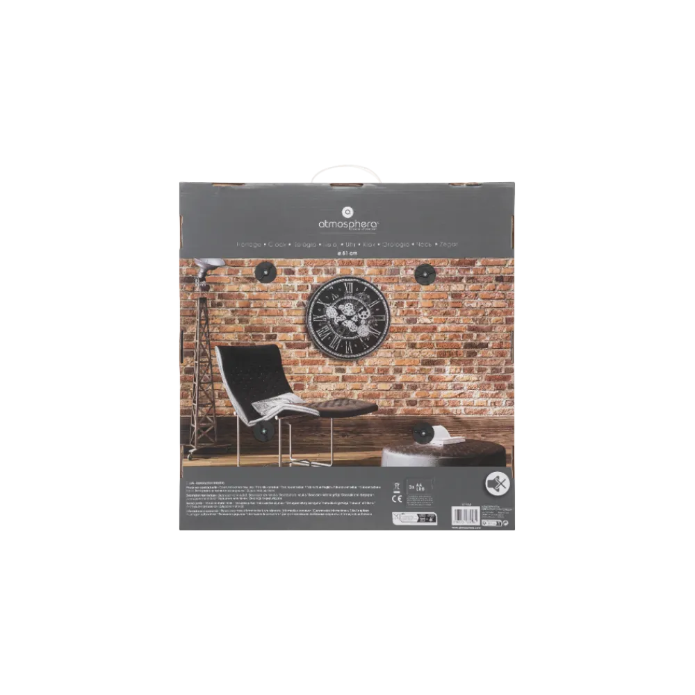 Zegar ścienny Izia czarny 51 cm * Atmosphera Online