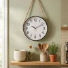 Zegar wiszący na linie czarny 30 cm * GIFTDECOR Online