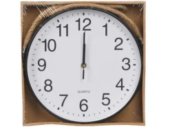 Zegar wiszący na linie czarny 30 cm * GIFTDECOR Online