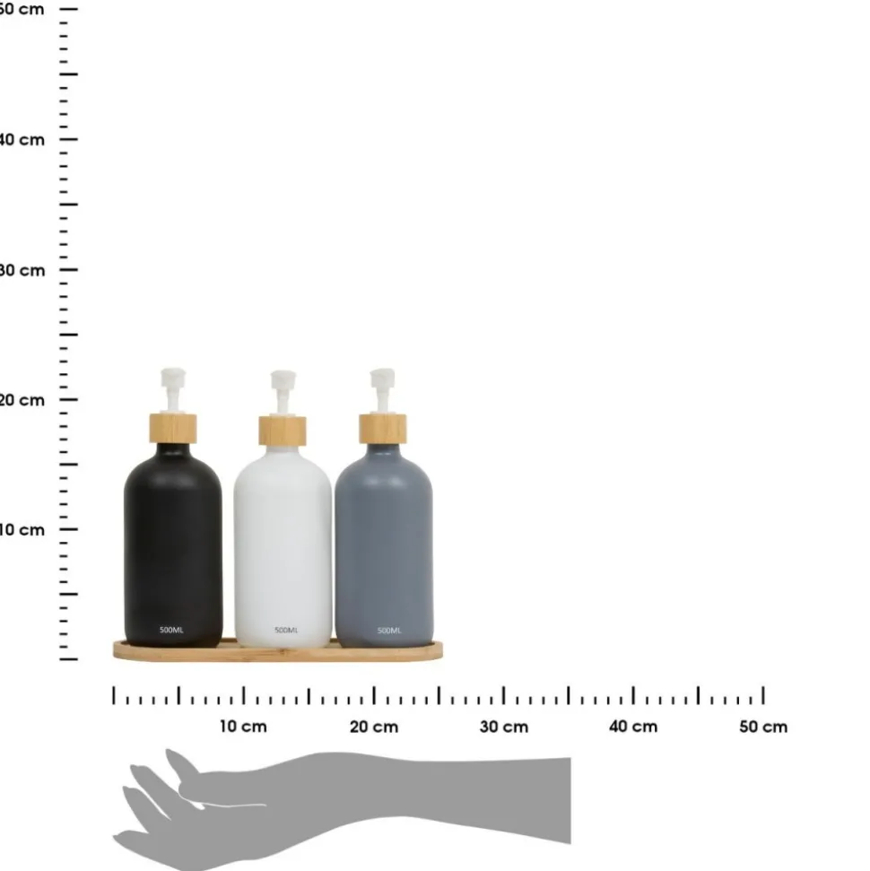 Zestaw 3 dozowników 500ml Moss