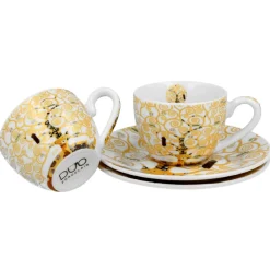 Zestaw 2 filiżanek espresso Klimt Ecru Tree Of Life 90 ml