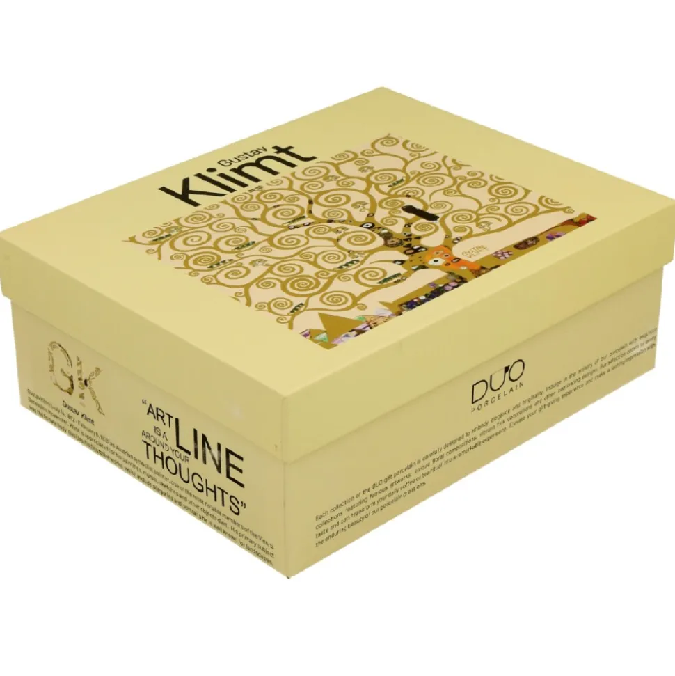 Zestaw 2 filiżanek espresso Klimt Ecru Tree Of Life 90 ml