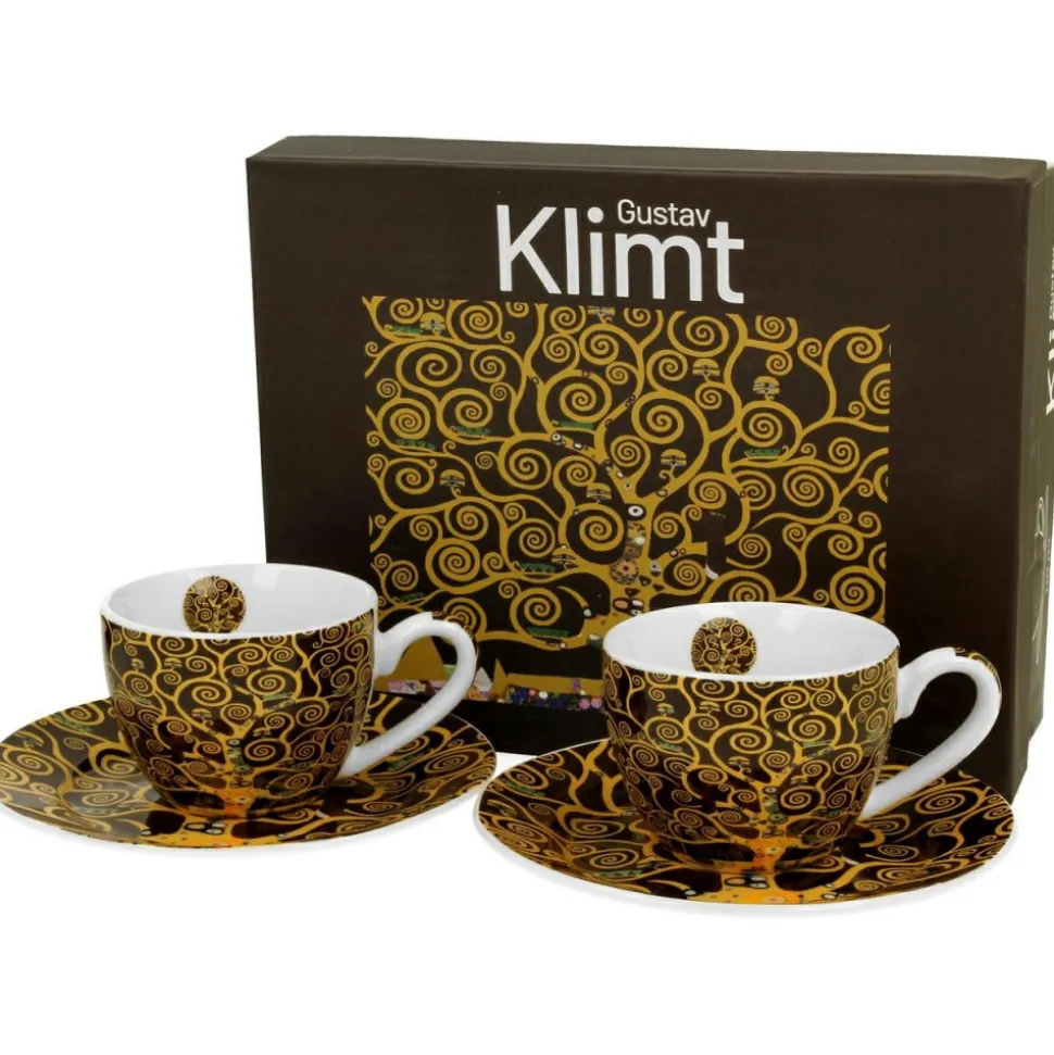 Zestaw 2 filiżanek espresso Klimt Tree Of Life 90 ml