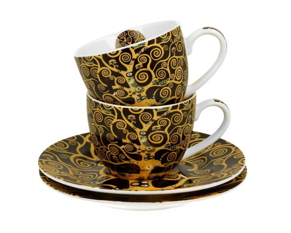Zestaw 2 filiżanek espresso Klimt Tree Of Life 90 ml
