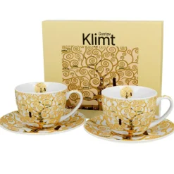 Zestaw 2 filiżanek Klimt Ecru Tree Of Life 250 ml