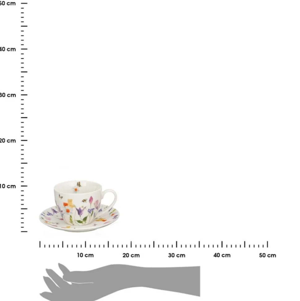 Zestaw 2 filiżanek ze spodkami May 270 ml