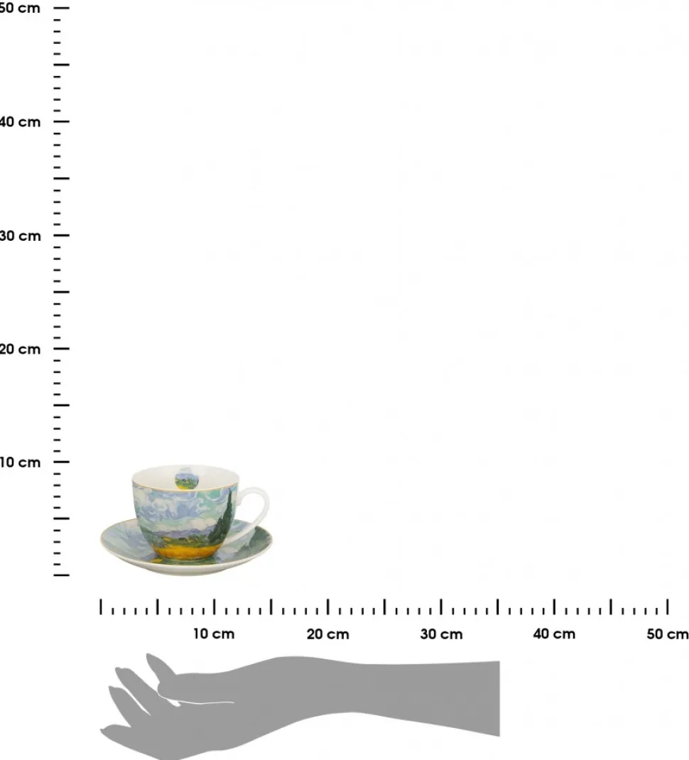 Zestaw 2 filiżanek ze spodkami 270 ml Van Gogh Wheat Field