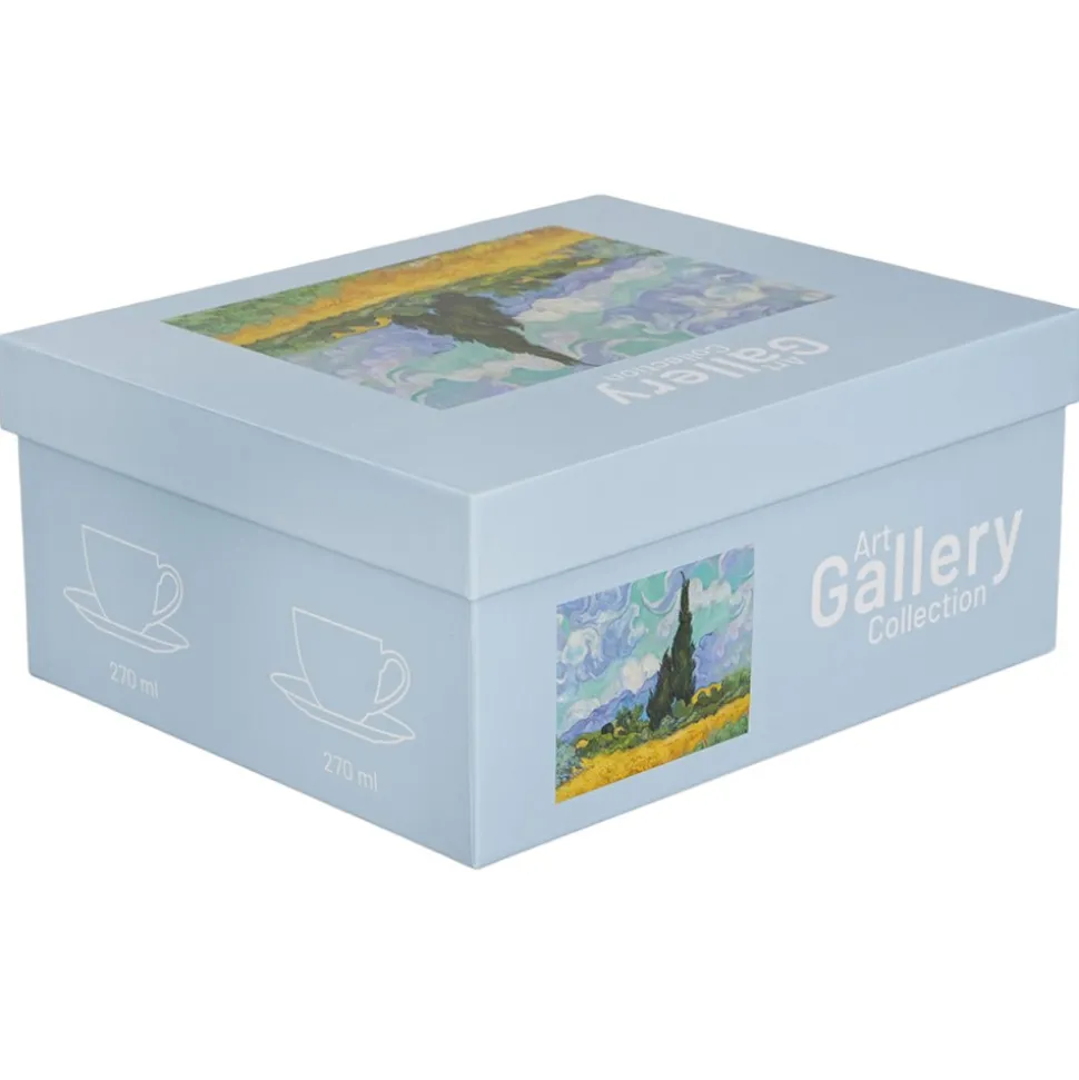 Zestaw 2 filiżanek ze spodkami 270 ml Van Gogh Wheat Field